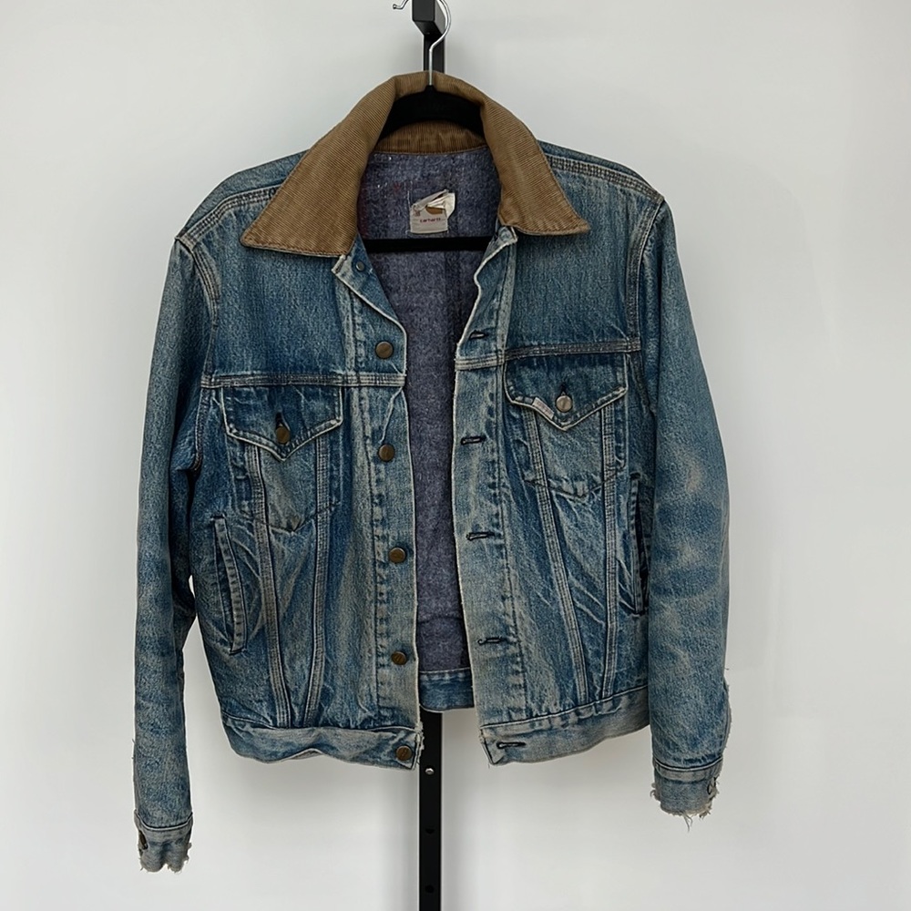 Carharrt lined denim jacket